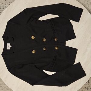 Black Blazer with Gold Buttons